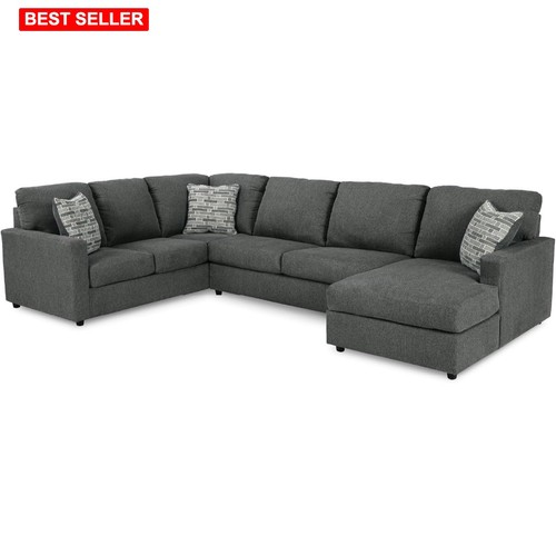 Shaped sectional sofa chaise - u,
