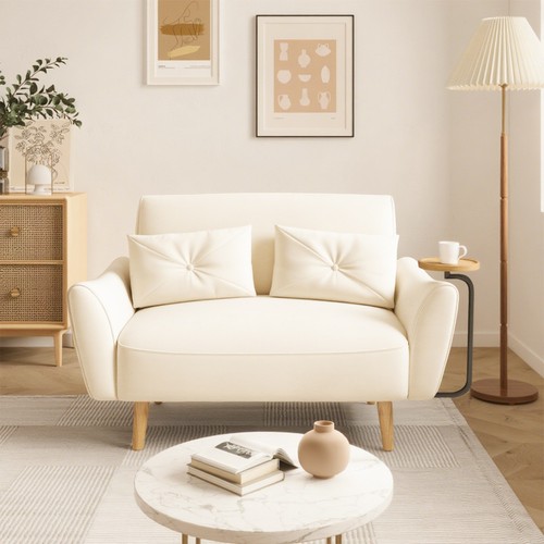 Velvet loveseat sofa couch - 47",